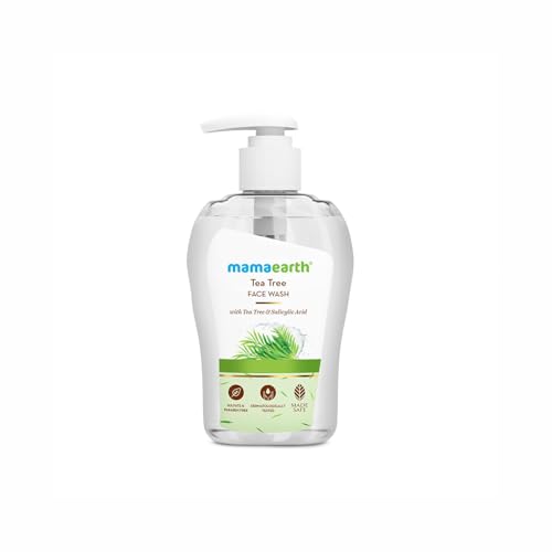 MAMAEARTH Tea Tree Face Wash with Neem - 250ml Pump Bottle