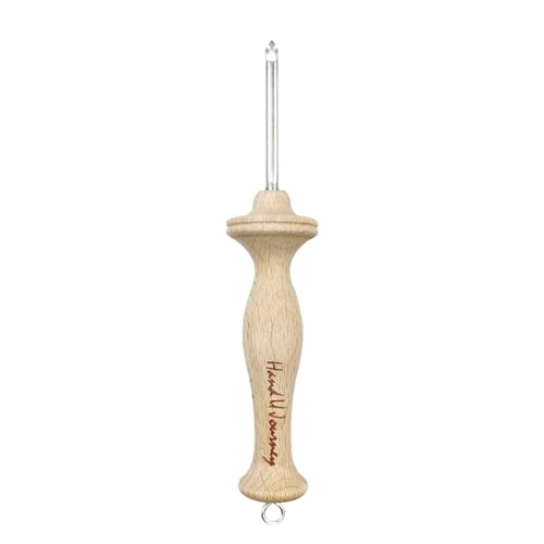 Punch Needle Rug Hooking Tool with Beech Wood Handle - Size #8 Fine