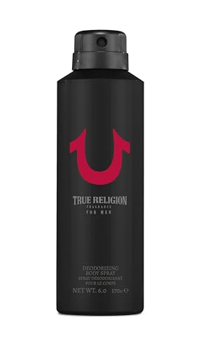 True Religion Men's Body Spray Cologne – Bergamot & Cedarwood, 6 Fl Oz