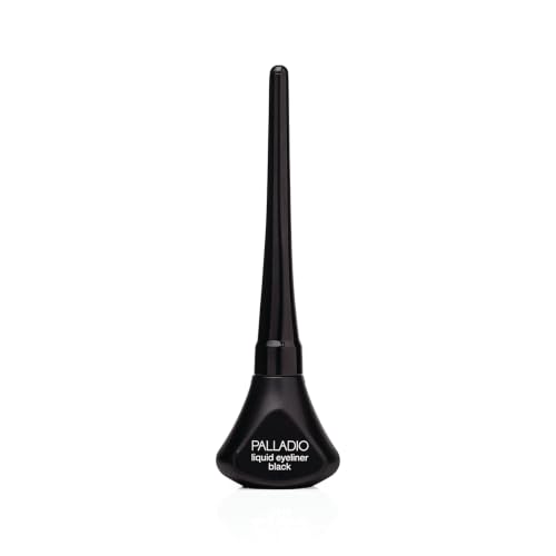 Palladio Liquid Eyeliner Black - Waterproof, Highly Pigmented, Precise Felt Tip, Cruelty-Free