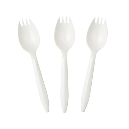 Eco-Friendly Heavy Duty Disposable Sporks | 100 Count, BPA Free