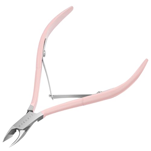 Makartt 1-Pack Pink Cuticle Nipper – Precision Full-Jaw Trimmer (Pink Cuticle Nippers 1 Pack)