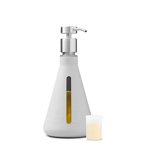 Glass Laundry Detergent Dispenser & Pump - Reusable & Mess-Free, Holds 40 Loads
