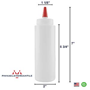 Pinnacle Mercantile 3-Pack 8-Ounce Squeeze Bottles for Sauces & Icing