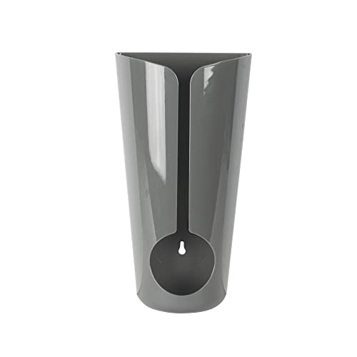 Spectrum Wall-Mount Grocery Bag Holder - Dark Gray Plastic Organizer