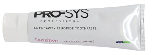 PRO-SYS Professional Sensitive Toothpaste for Cavity & Enamel Protection - Mint Gel (4-Pack)