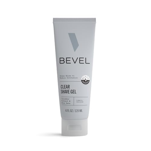 Bevel Essentials Clear Shave Gel for Men, Clear Shave Gel for Precise Detailing and Edging with Aloe Vera and Cucumber Extract to Soothe Skin and Prevent Razor Bumps, 4 Fl Oz