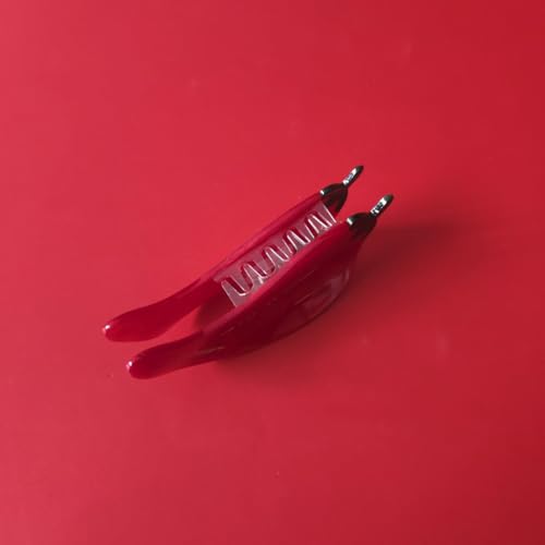 OMG Decor Red Pepper Hair Clips - Cellulose Acetate Small Claw Clips for Women, Pepper Variation