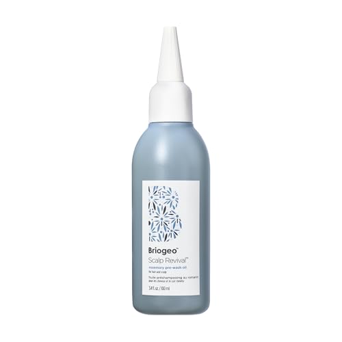 Briogeo Scalp Revival Rosemary Pre-Wash Oil | Moisturizing Scalp Treatment for Dry, Flaky, or Itchy Scalp | Strengthens Hair & Soothes Scalp | Vegan & Cruelty-Free