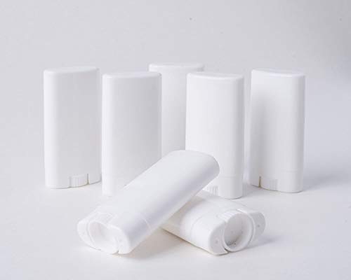 30 Pack White Plastic Deodorant Containers 15ml for DIY Lip Balm & Lotion
