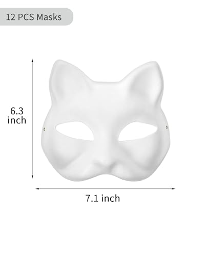 DIY White Paper Cat Masks for Cosplay & Masquerade Costume Props