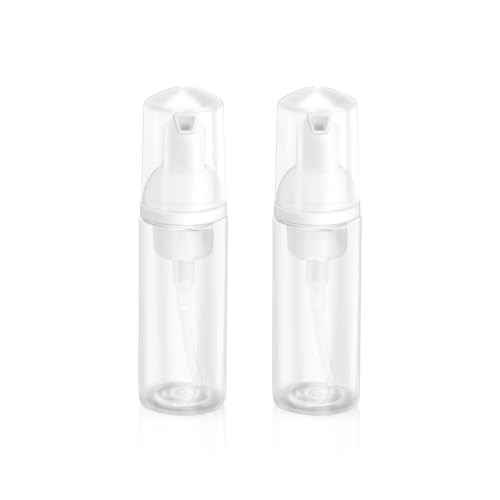 2oz Travel Foam Pump Bottle - Clear Dispenser for Shampoo & Soap