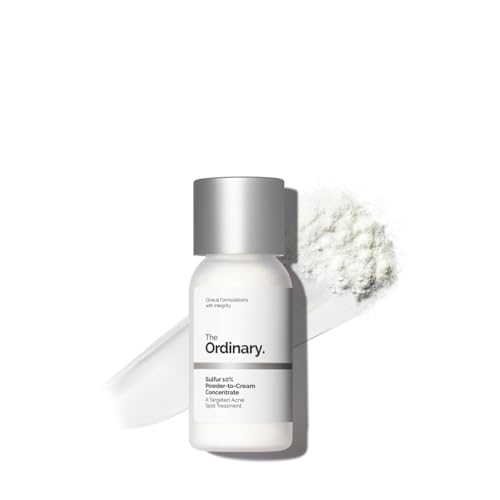 The Ordinary Sulfur 10% Powder-to-Cream Acne Spot Treatment 0.18 Oz - Fast Acne Relief