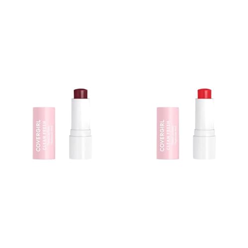 COVERGIRL Clean Fresh Tinted Lip Balm Bundle - Bliss You Berry & You're the Pom