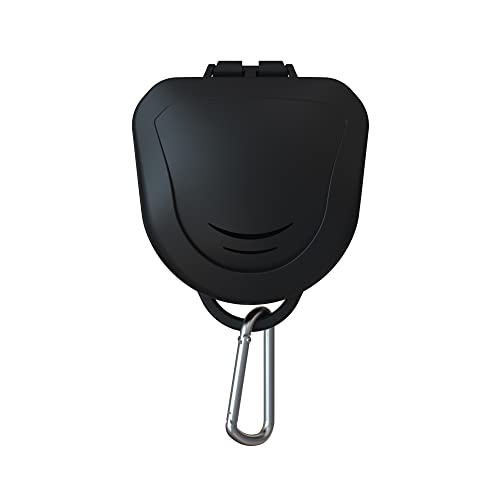 Ventilated Mouth Guard Case with Carabiner - Black