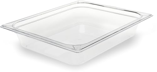 Carlisle Storplus Half Size Food Pan - Clear Polycarbonate, 2.5" Deep