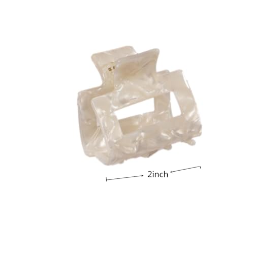 YOEMAYUNER 2-Inch Square Hair Claw Clips for Women - 5 Pack Non-Slip