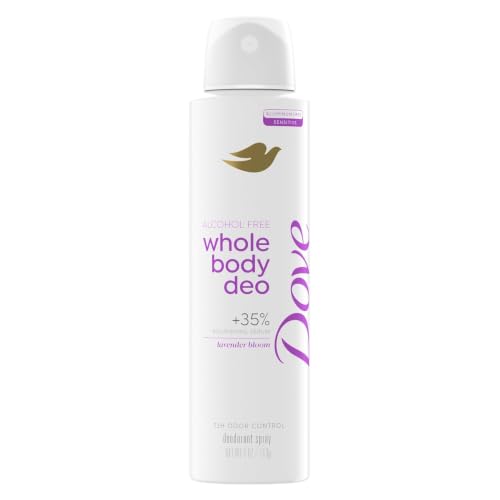 Dove Lavender Bloom Alcohol-Free Whole Body Deodorant Spray, 4 oz