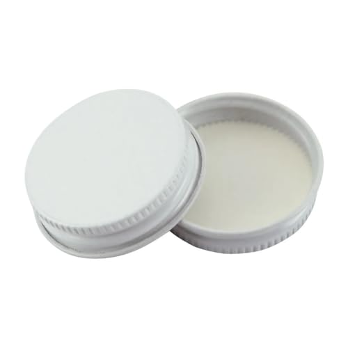 38mm White Metal Screw Caps with Plastisol Liner - Pack of 15