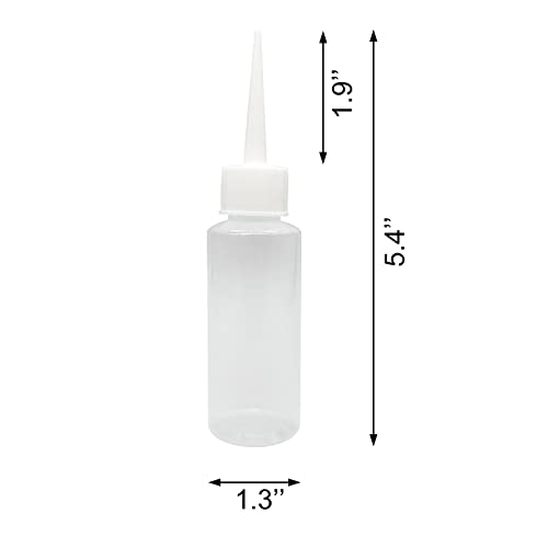6 PCS 50ml Squeeze Applicator Bottles - Easy Fill, Fine Tip