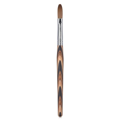 Rolabling Kolinsky Nail Brush Size 14# - Red Wooden Handle for Manicure