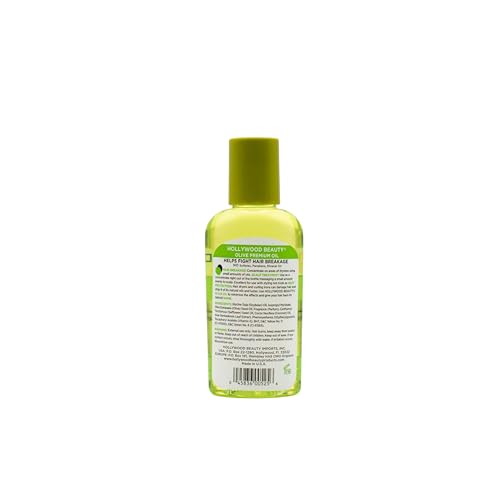 Hollywood Beauty Olive Hair Oil 2oz - Nourishing Hair & Skin Treatment with Antioxidants, Heat Protection & Shine