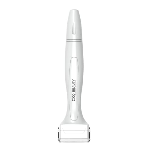 Koi Beauty Premium Derma Stamp, Manual Microneedling for Face Body Scalp, Titanium Microneedle Stamp Pen, Skincare Tool for Men and Women - White