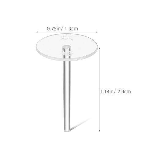 100-Pack Cake Decorating Base Holders - Transparent Plastic Tools