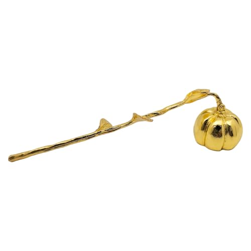 AIM & GGKK Gold Pumpkin Candle Snuffer - Decorative Long Handle Extinguisher