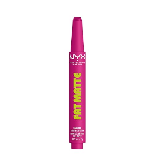 NYX Fat Matte Lipstick - Fluffy Fuchsia, Vegan & Long Lasting