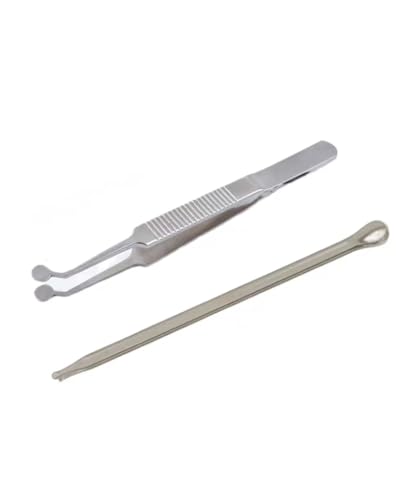Titanium Eyelid Massage Tweezers & Glass Wand Kit for Dry Eye Relief