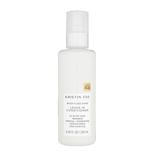 Kristin Ess Leave In Conditioner Spray - Lightweight Anti-Frizz Detangler with Castor Oil