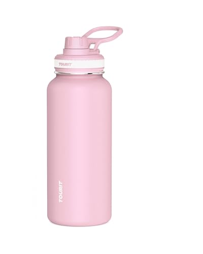 TOURIT 32 oz Insulated Water Bottle - Leakproof & BPA-Free, Pink