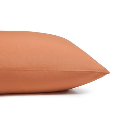 Amazon Basics Twin Bed Sheet Set - Soft Microfiber, Brick Color