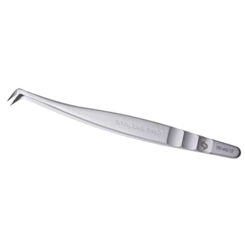 Staleks Pro Curved Eyelash Tweezers Type 12 - L-Shaped 65° Tip