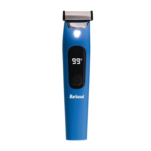 Barbasol Rechargeable Face & Body Shaver with LED Screen, Stainless Steel Blade