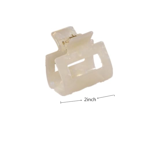 YOEMAYUNER 2-Inch Square Hair Claw Clips for Women - 5 Pack Non-Slip