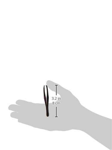 Beter Stainless Steel Eyebrow Tweezers with Straight Tip - Black
