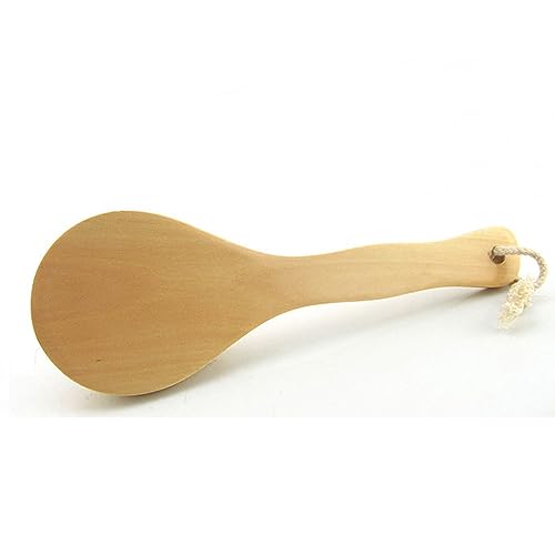 HiKin 9.84 Inch Dry Body Brush with Short Wooden Handle & Natural Bristles