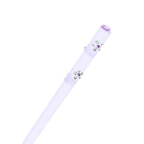 7.5 Inch Clear Decorative Hair Sticks with Flower Accents, 6-Piece Set