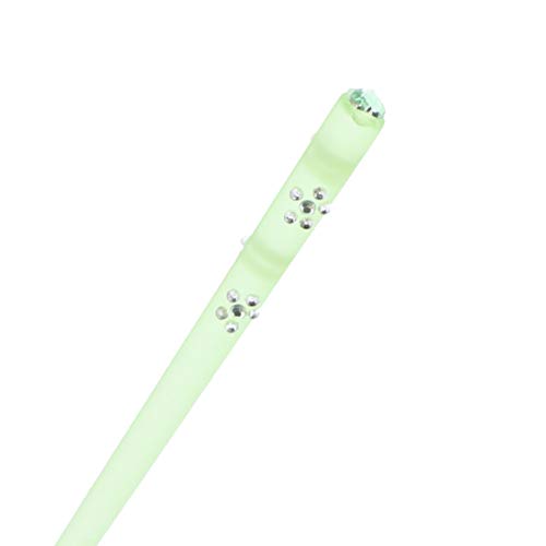 7.5 Inch Clear Decorative Hair Sticks with Flower Accents, 6-Piece Set