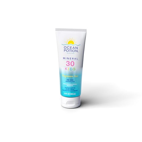 Ocean Potion Kids Mineral Sunscreen SPF 30, Zinc Oxide Lotion 3.4 oz