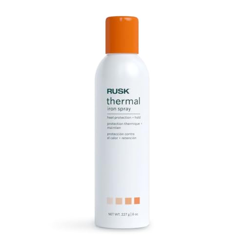 RUSK Thermal Flat Iron Spray with Argan Oil - Heat & Frizz Protection, 8 fl oz