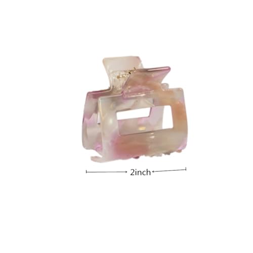 YOEMAYUNER 2-Inch Square Hair Claw Clips for Women - 5 Pack Non-Slip