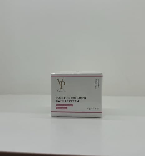 VibePro PDRN Pink Collagen Capsule Cream – Hydrating Face Moisturizer with Niacinamide, Unscented, 50g