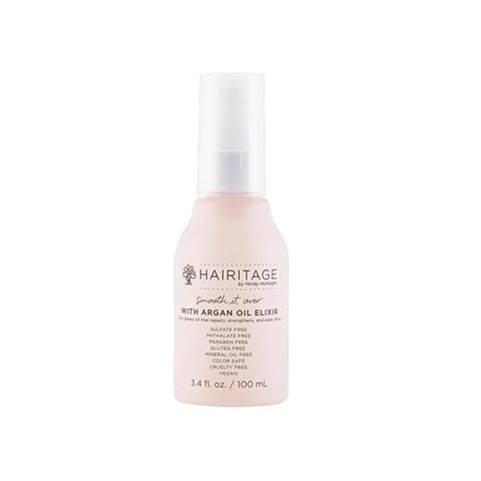 Hairitage Argan Oil Hair Oil Spray for Frizzy, Curly + Dry Damaged Hair - Lightweight Hair Oil Conditioner for Women + Men - Styling + Finishing + Control Flyaways - Moisturize + Repair Hair
