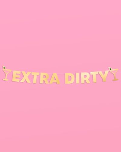 Gold Foil Extra Dirty Martini Banner - 5ft Bachelorette Party Decor