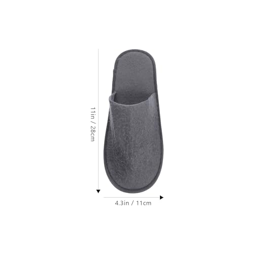 Healifty Disposable Travel Slippers - 10 Pairs Cotton Linen Hotel Spa Shoes
