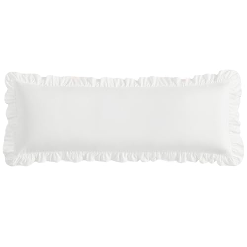 Ruffled Body Pillow Case 20"x54" - Soft Microfiber Cover