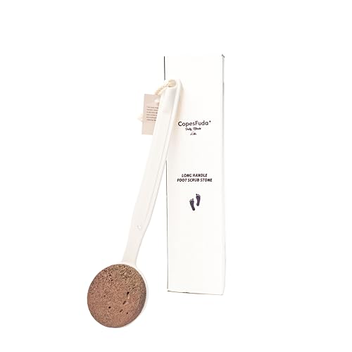 Curved Handle Pumice Stone - Ergonomic Foot Scrubber for Smooth Feet